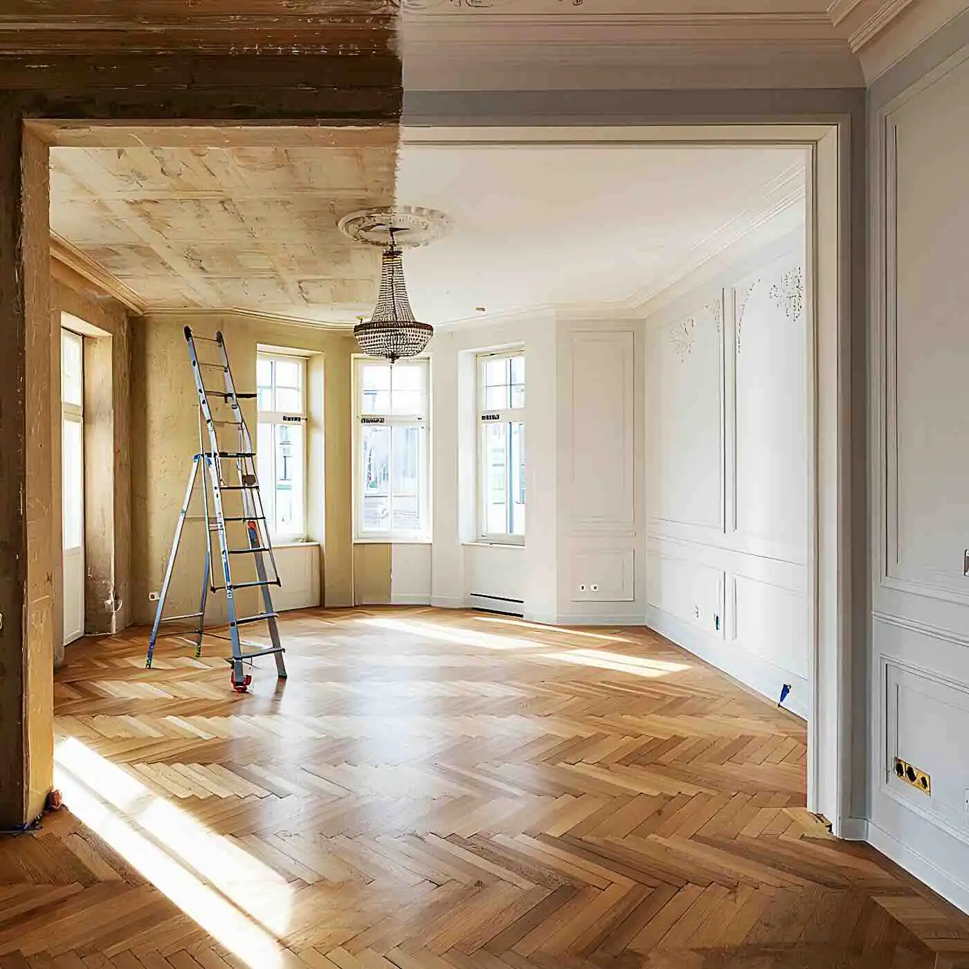 Full home restoration after fire and water damage