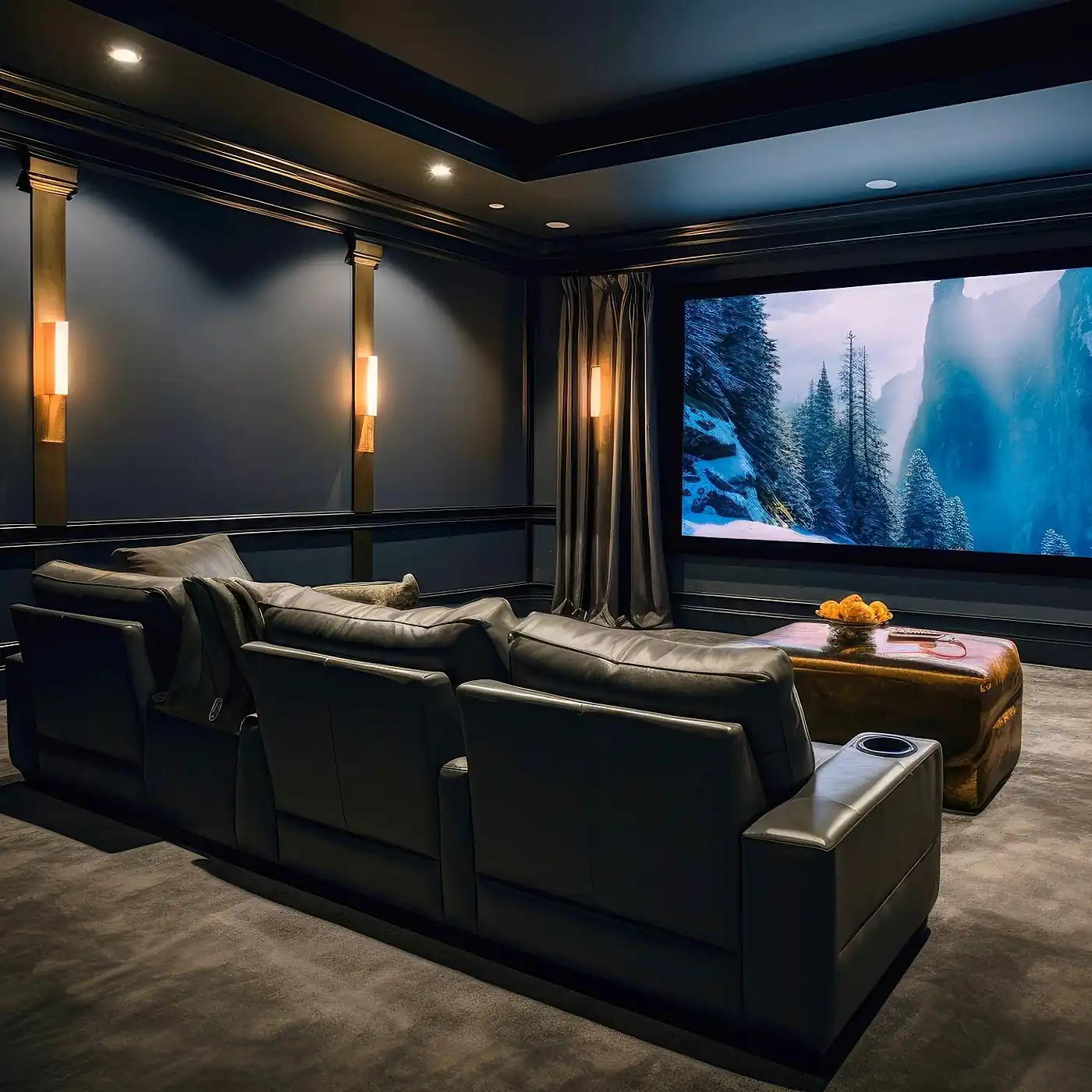 Vincent Baggio Handyman Services – custom home media room with audio and video installation